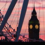 London and UK parliament through London Eye
