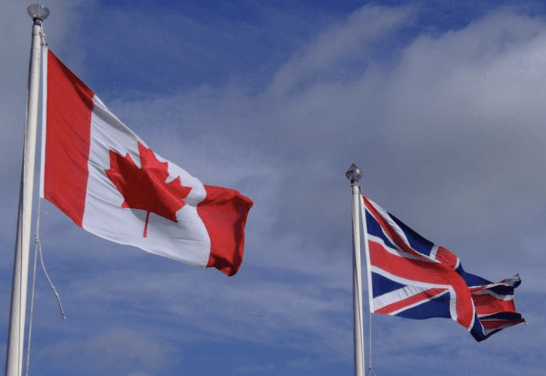 UK and Canada flags