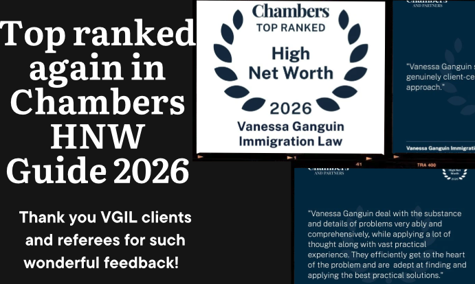 Vanessa Ganguin Immigration Law ranked top tier in Chambers HNW Guide 2026